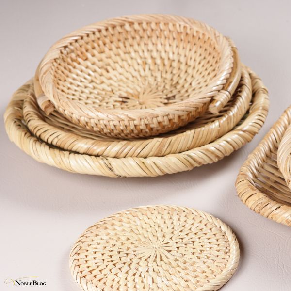 Rattan Möbel nachhaltig - Teller aus Rattan
