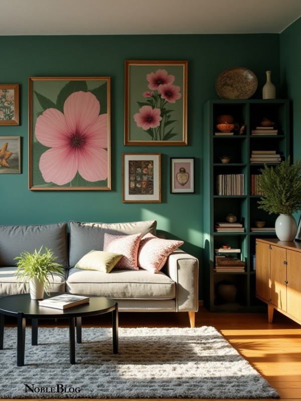 Minimalismus vs. Maximalismus – maximalistisches blumiges Wohnzimmer Minimalismus vs. Maximalismus - maximalistisches blumiges Wohnzimmer
