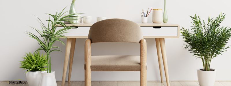 Schreibtisch mit Pflanzen Nachhaltige Materialien für Möbel - Schreibtisch mit Pflanzen