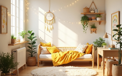 Jugendzimmer einrichten-Boho-Jugendzimmer verträumt