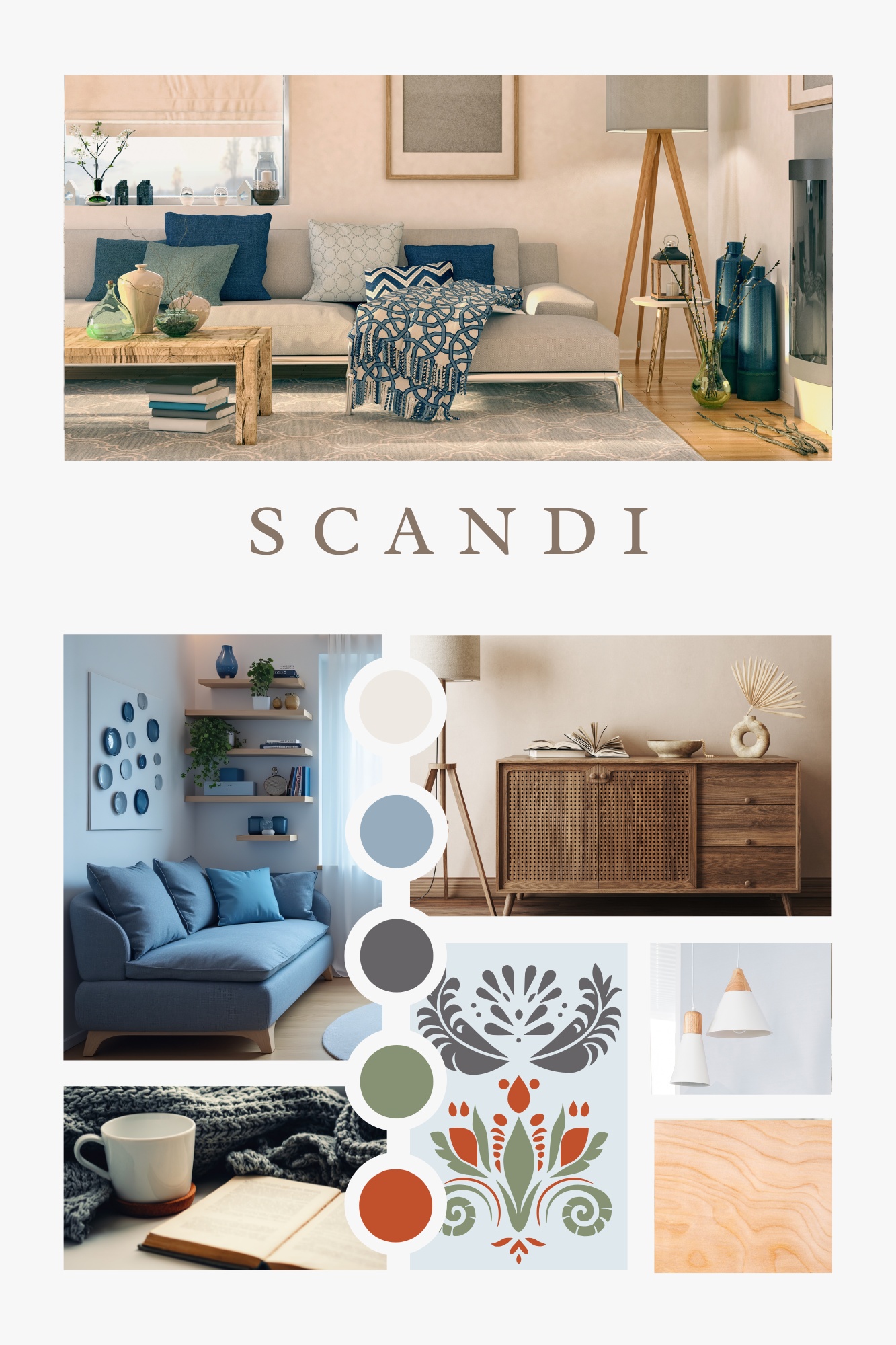 Skandi Moodboard Jugendzimmer einrichten - Skandi Moodboard