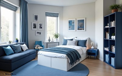 Jugendzimmer einrichten-Jugendzimmer modern blau